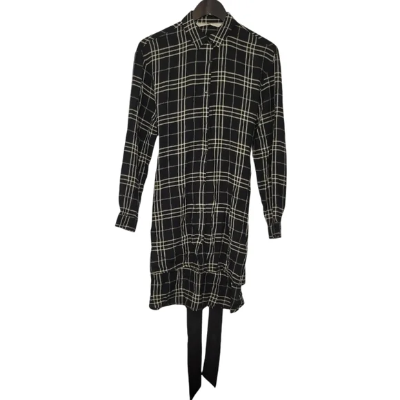 Zara trafaluc women's plaid long sleeve tunic top - Picture 12 of 16